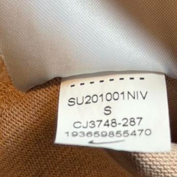 Women’s Nike Wide Leg Cropped Sweatpants Small Khaki Tan - Picture 5 of 5